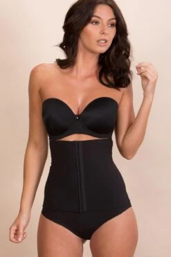 Pour Moi Definitions Hook & Eye Waist Cincher - Black