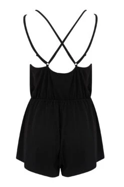 Pour Moi Sofa Love Double Strap Playsuit - Black -Cheap Clozi Vibe Store 200657 20190805133700