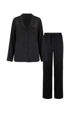 Pour Moi Dusk Satin Pyjama Set - Black -Cheap Clozi Vibe Store 205826 20221006163000