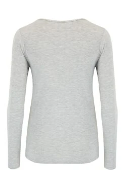 Pour Moi Second Skin Thermal Long Sleeve Top - Grey Marl -Cheap Clozi Vibe Store 210153 20201116155000