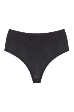 Pour Moi Hourglass Firm Tummy Control Thong - Black -Cheap Clozi Vibe Store 213669 20230412162300