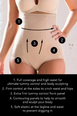 Pour Moi Hourglass Firm Tummy Control High Waist Brief - Caramel -Cheap Clozi Vibe Store 213717 20230412163000