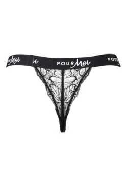 Pour Moi Logo Thong - Black -Cheap Clozi Vibe Store 220983 20230427165400