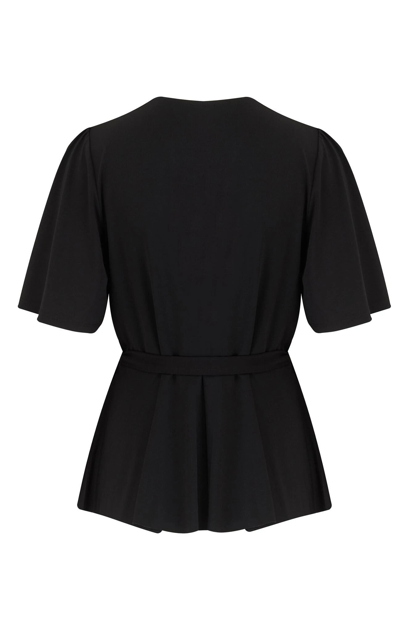 Pour Moi Slinky Jersey Tie Detail Wrap Top - Black 3 Pour Moi Slinky Jersey Tie Detail Wrap Top - Black - Image 3