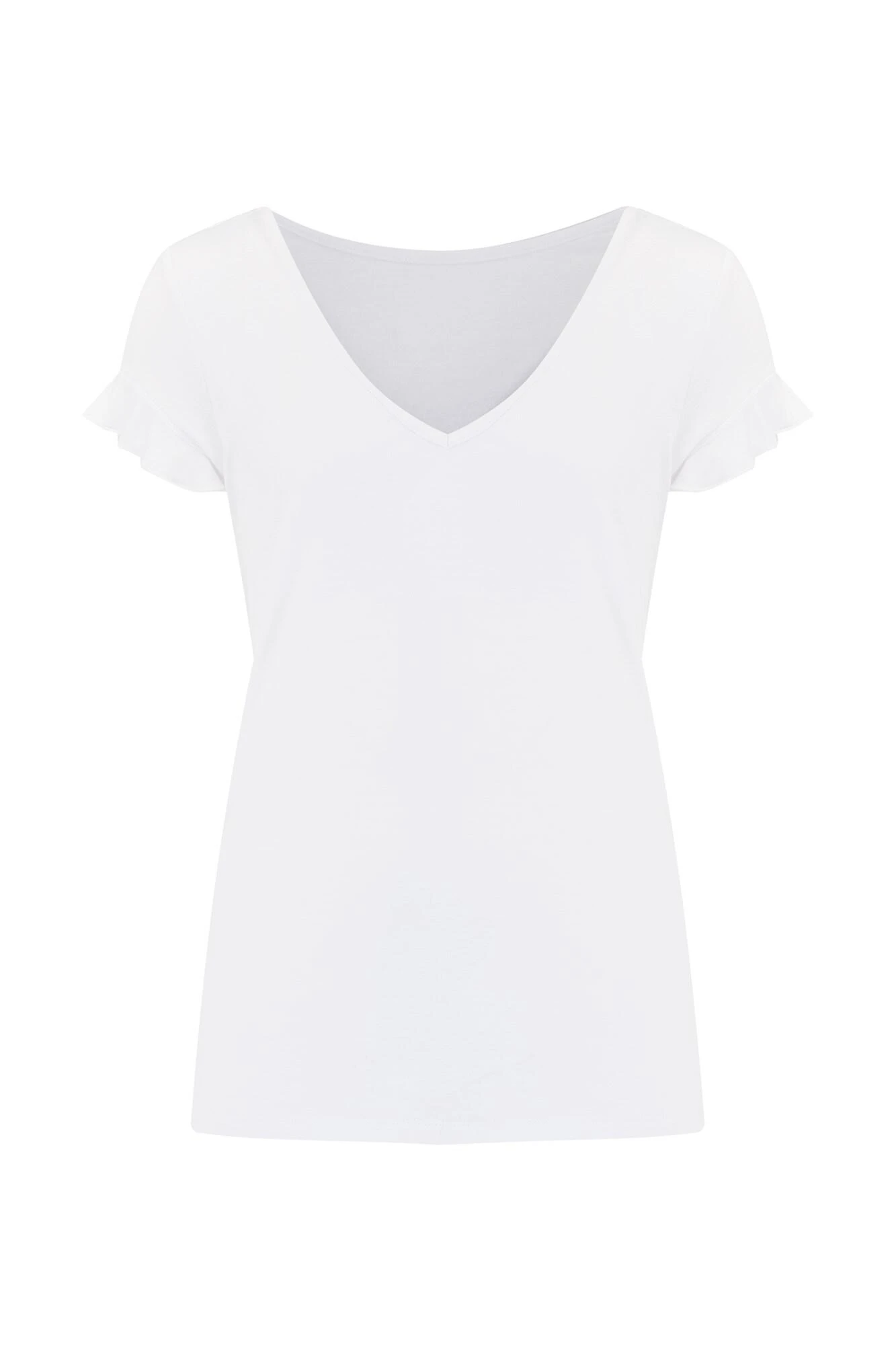 Pour Moi Mix & Match Frill Detail Hidden Support T-Shirt - White 5 Pour Moi Mix & Match Frill Detail Hidden Support T-Shirt - White - Image 5