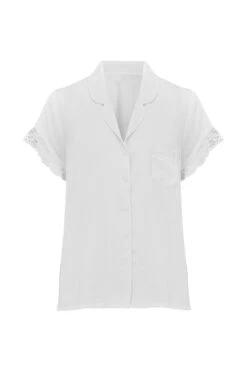 Pour Moi Spot Woven Lace Mix Revere Collar Shirt - White 6 Pour Moi Spot Woven Lace Mix Revere Collar Shirt - White -Cheap Clozi Vibe Store 221881 20200317093700