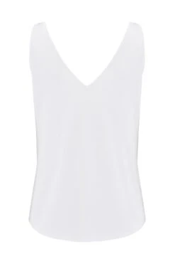 Pour Moi Sophie Fuller Bust Stretch V Neck Vest - White -Cheap Clozi Vibe Store 222735 20230321155400
