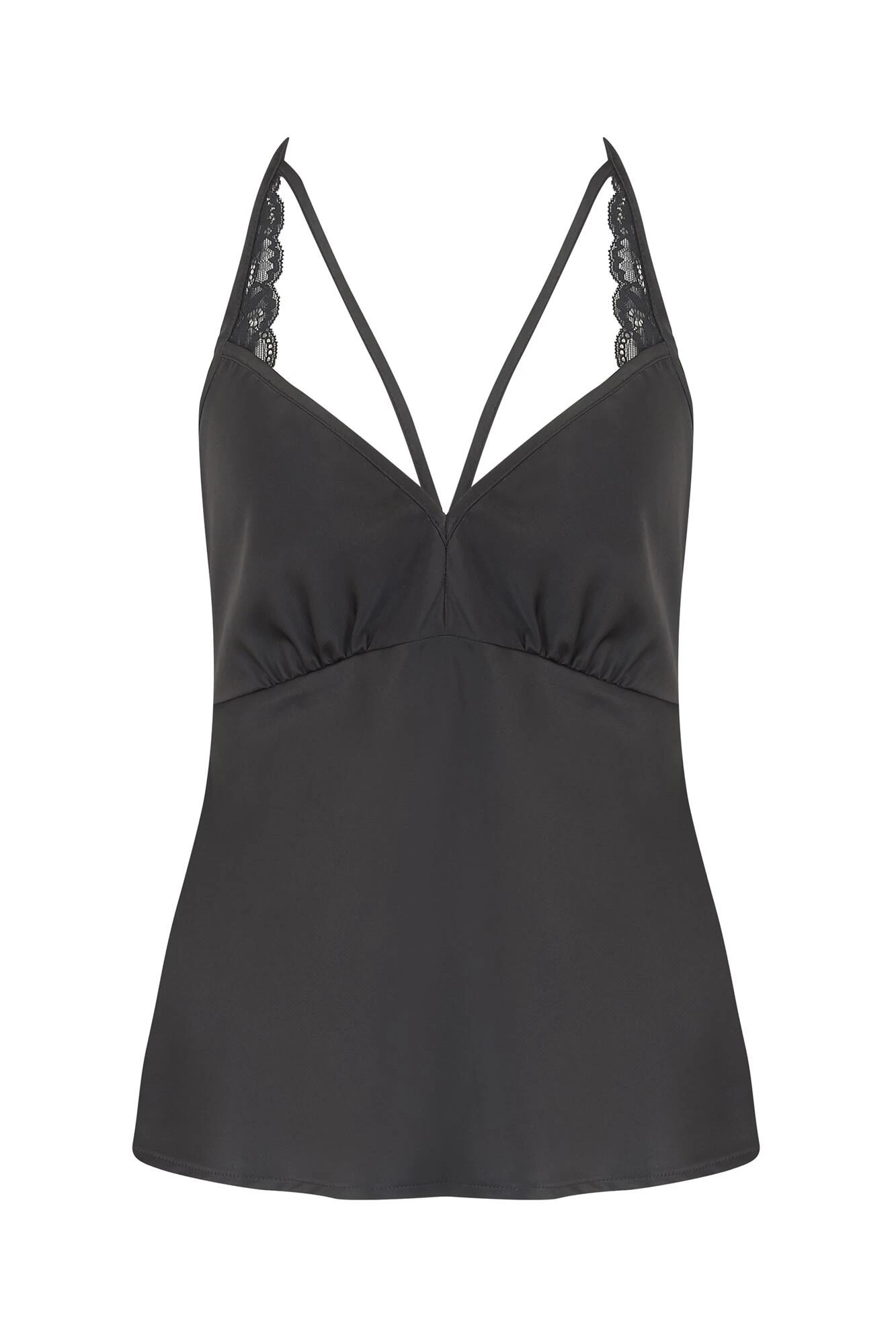 Pour Moi Dusk Satin Strap Detail Camisole - Black 6 Pour Moi Dusk Satin Strap Detail Camisole - Black - Image 6