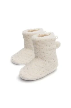 Pour Moi Metallic Star Print Fluffy Bootie Slipper - Cream 6 Pour Moi Metallic Star Print Fluffy Bootie Slipper - Cream -Cheap Clozi Vibe Store 224201 20200924120300