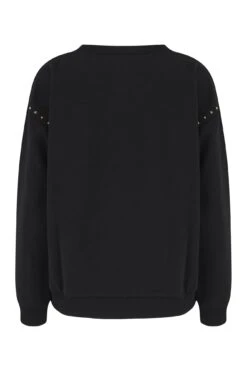 Pour Moi Stud Embellished Fleeceback Sweatshirt - Black/Gold -Cheap Clozi Vibe Store 224402 20201009171100