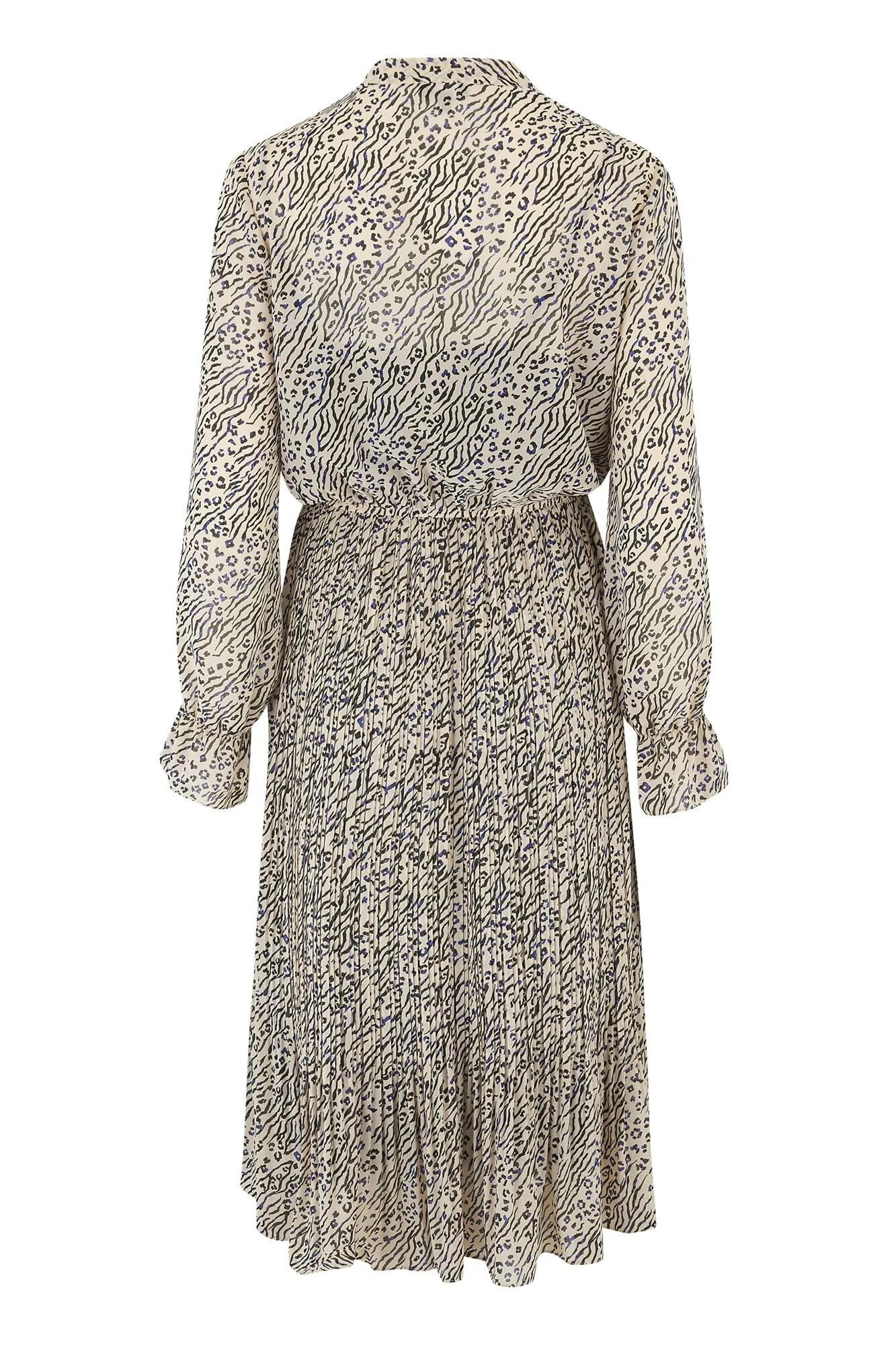 Pour Moi Juliette Chiffon Pleated Midi Dress - Neutral Animal 7 Pour Moi Juliette Chiffon Pleated Midi Dress - Neutral Animal - Image 7