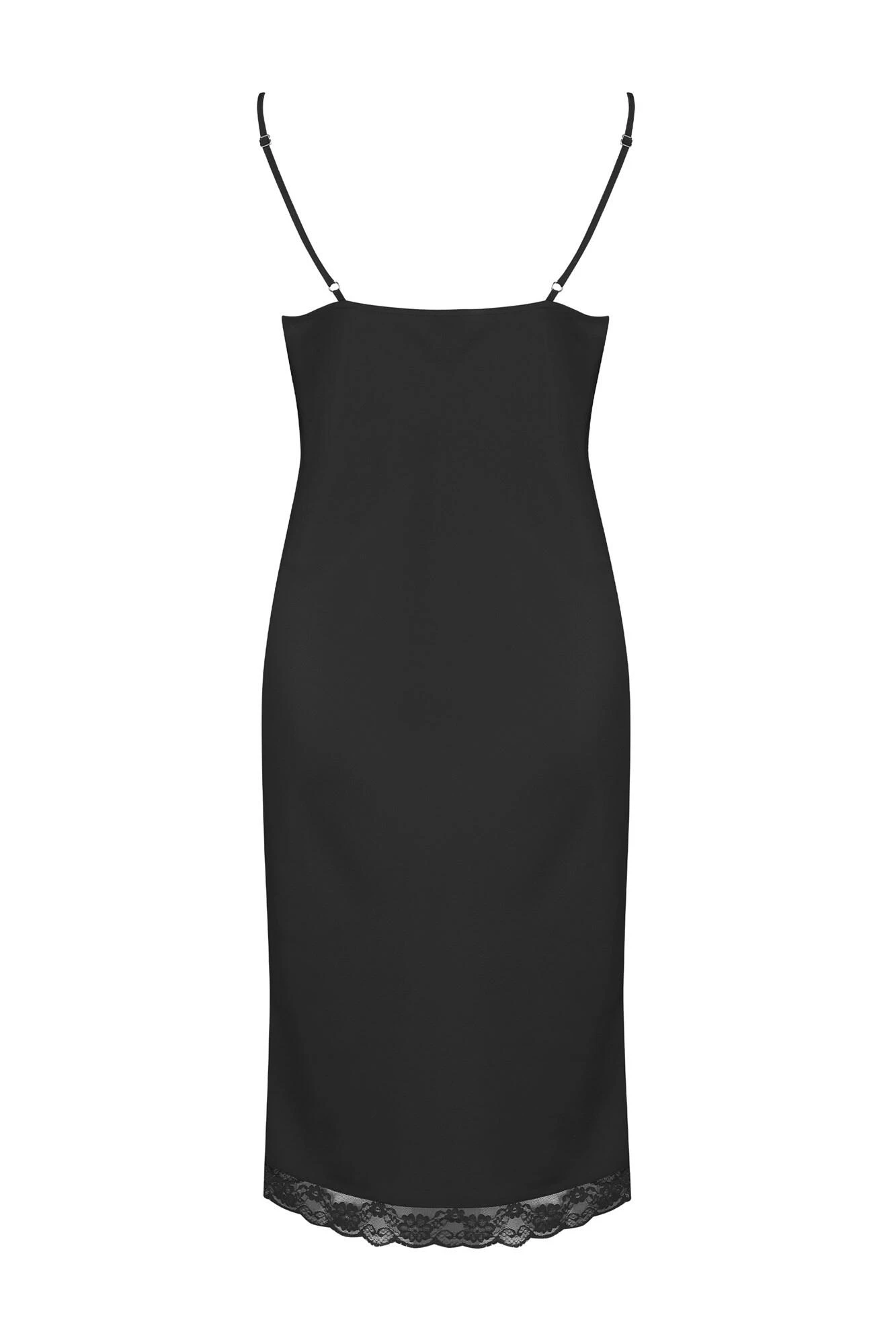 Pour Moi Jade Satin Lace Cami Dress - Black 3 Pour Moi Jade Satin Lace Cami Dress - Black - Image 3