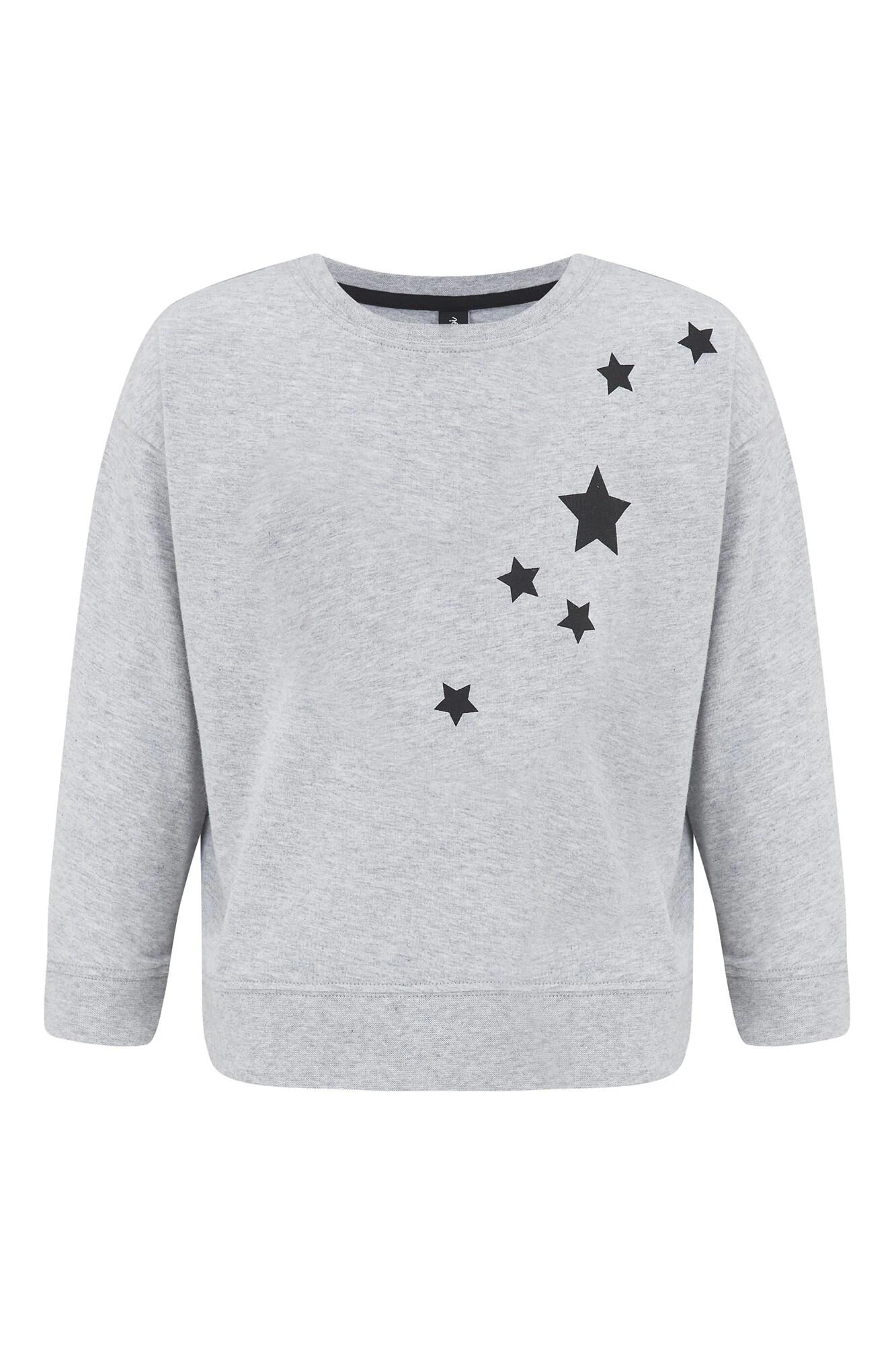 Pour Moi Mini Moi Kids Star Print Jersey Jogger Pyjama Set - Grey/Black 5 Pour Moi Mini Moi Kids Star Print Jersey Jogger Pyjama Set - Grey/Black - Image 5