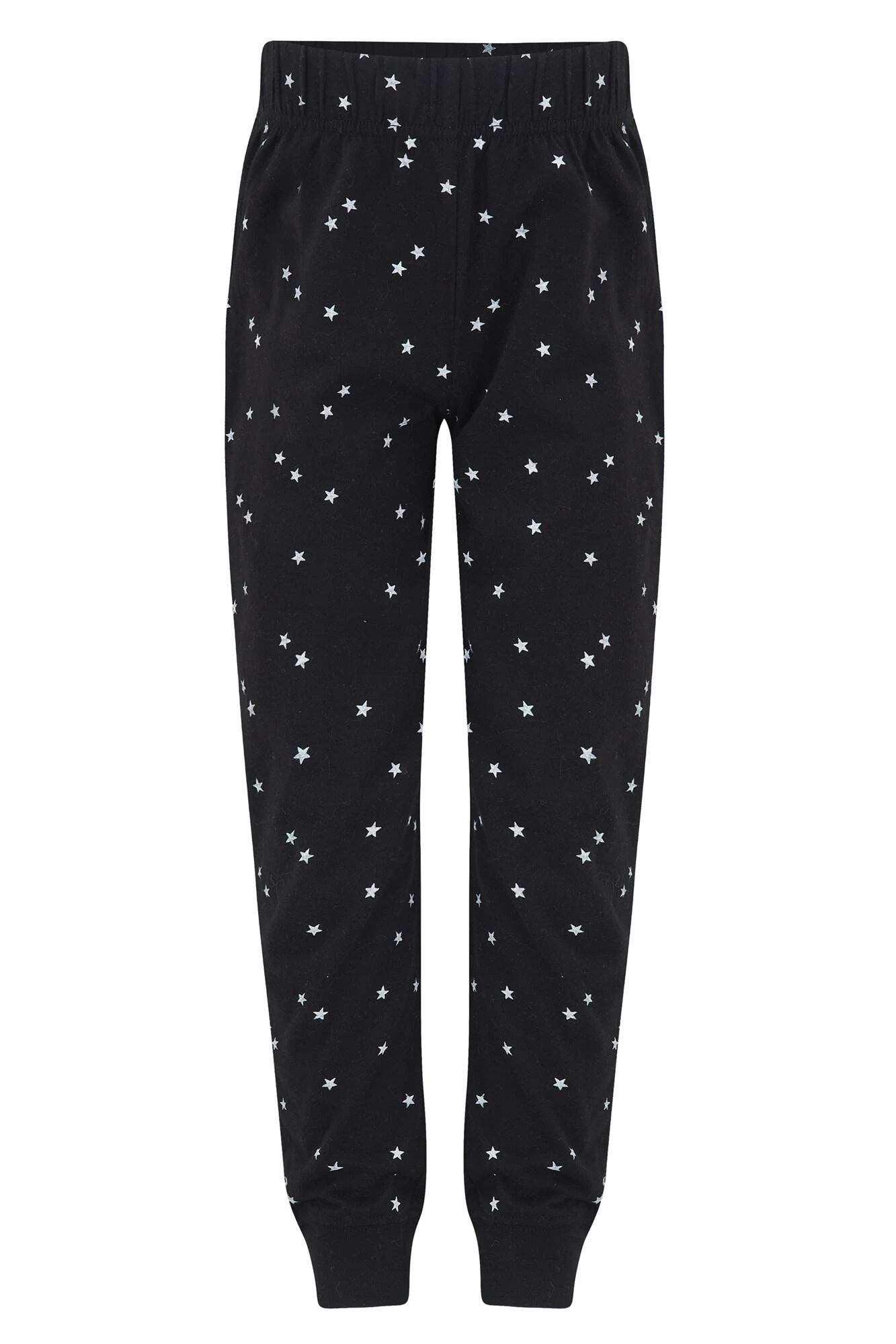 Pour Moi Mini Moi Kids Star Print Jersey Jogger Pyjama Set - Grey/Black 7 Pour Moi Mini Moi Kids Star Print Jersey Jogger Pyjama Set - Grey/Black - Image 7