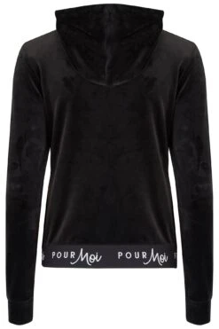 Pour Moi Logo Super Soft Velour Hoodie - Black -Cheap Clozi Vibe Store 240294 20210105102300