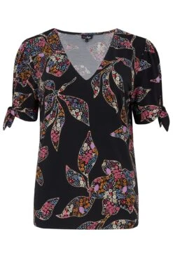 Pour Moi Bella Slinky Jersey Tie Sleeve Top - Black Floral 10 Pour Moi Bella Slinky Jersey Tie Sleeve Top - Black Floral -Cheap Clozi Vibe Store 242445 20210301164700