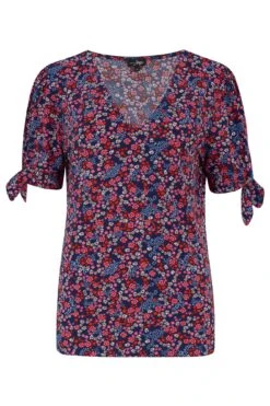 Pour Moi Bella Slinky Jersey Tie Sleeve Top - Navy Ditsy 6 Pour Moi Bella Slinky Jersey Tie Sleeve Top - Navy Ditsy -Cheap Clozi Vibe Store 242455 20210224160200