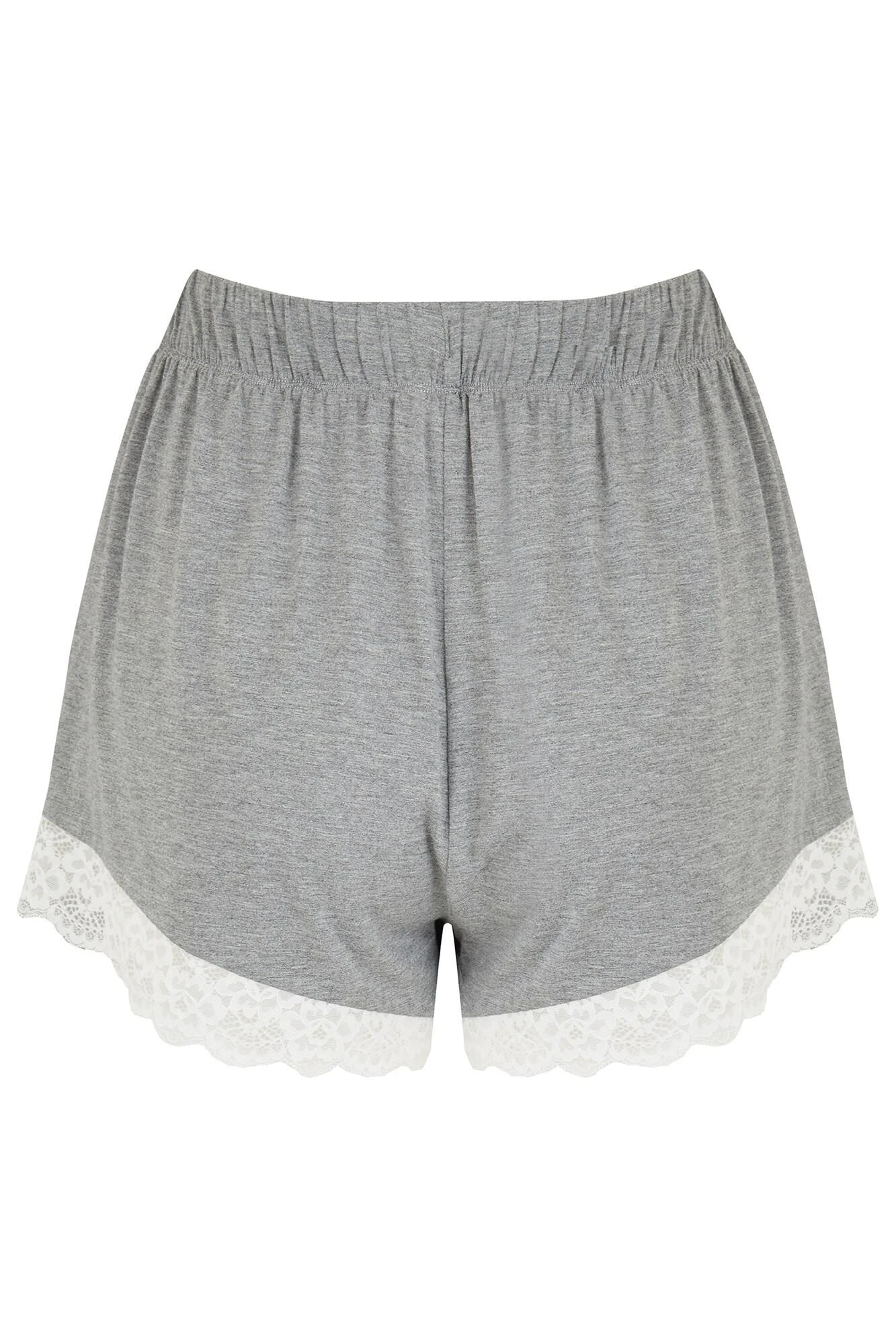 Pour Moi Sofa Loves Lace Soft Jersey Short - Dove Grey/Ivory 7 Pour Moi Sofa Loves Lace Soft Jersey Short - Dove Grey/Ivory - Image 7