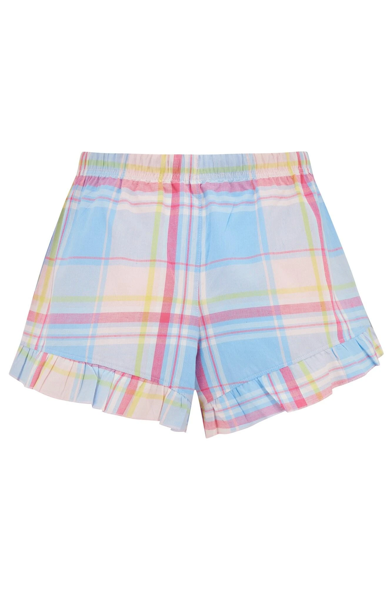 Pour Moi Cotton Check Frill Shorts - Pink/Blue 4 Pour Moi Cotton Check Frill Shorts - Pink/Blue - Image 4