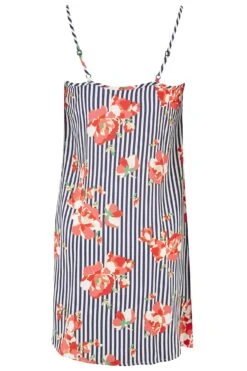 Pour Moi Luxe Woven Tie Front Hidden Support Chemise - Blue Stripe -Cheap Clozi Vibe Store 246785 20210604120000