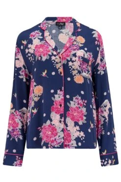 Pour Moi Luxe Woven Pyjama - Kiku Navy -Cheap Clozi Vibe Store 257124 20210730094100