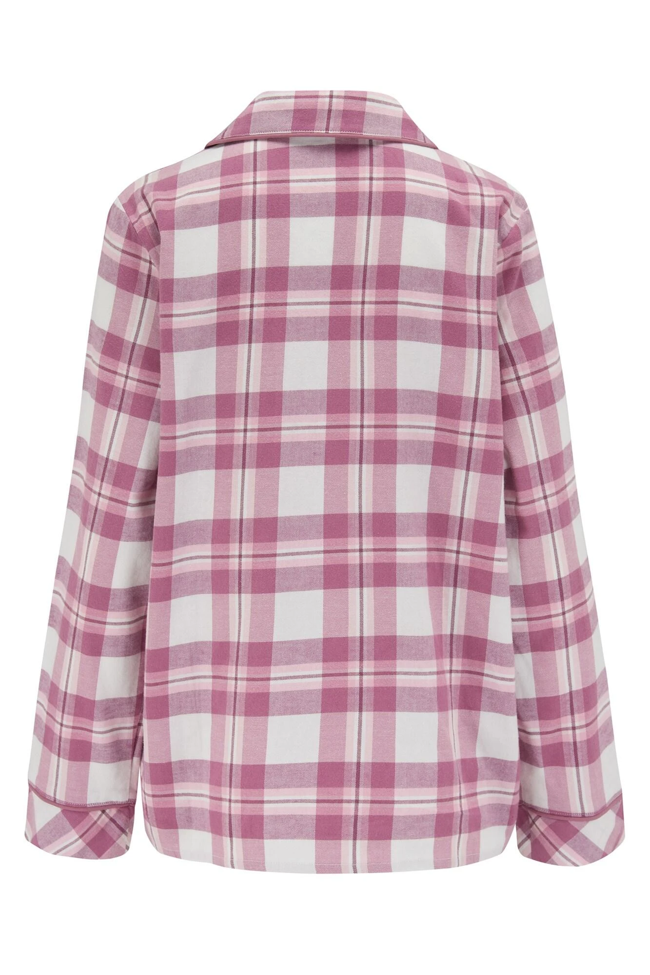 Pour Moi Cosy Check Brushed Cotton Pyjama Set - Blush/Mink/Ivory 7 Pour Moi Cosy Check Brushed Cotton Pyjama Set - Blush/Mink/Ivory - Image 7