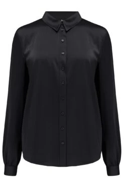 Pour Moi Millie Satin Woven Shirt - Black -Cheap Clozi Vibe Store 258111 20210809122600