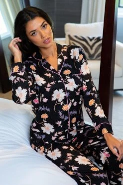 Pour Moi Luxe Woven Pyjama - Florence Black