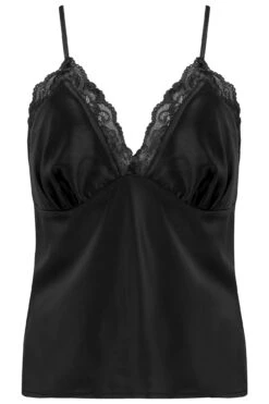 Pour Moi Dusk Satin Lace Trim Cami And Short - Black -Cheap Clozi Vibe Store 260482 20211229094400