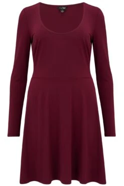 Pour Moi Bailey Slinky Stretch Jersey Skater Dress - Berry 8 Pour Moi Bailey Slinky Stretch Jersey Skater Dress - Berry -Cheap Clozi Vibe Store 262575 20220302131400