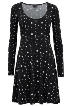 Pour Moi Bailey Slinky Stretch Jersey Skater Dress - Mono Star -Cheap Clozi Vibe Store 262657 20211111124800
