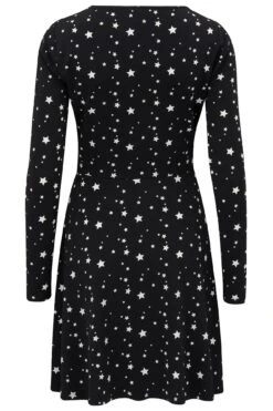 Pour Moi Bailey Slinky Stretch Jersey Skater Dress - Mono Star -Cheap Clozi Vibe Store 262658 20211111124800