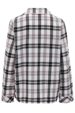 Pour Moi Cosy Check Brushed Cotton Pyjama Set - Black/Ivory -Cheap Clozi Vibe Store 262784 20211229095100