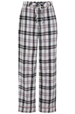 Pour Moi Cosy Check Brushed Cotton Pyjama Set - Black/Ivory -Cheap Clozi Vibe Store 262787 20211229095100