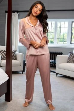 Pour Moi Dusk Satin Pyjama Set - Mink