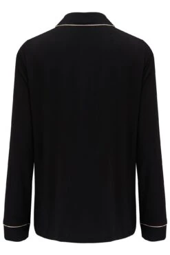 Pour Moi Modal Jersey Long Sleeve Revere Collar Pyjama Set - Black/Pink -Cheap Clozi Vibe Store 262851 20211229093400