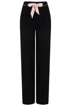 Pour Moi Modal Jersey Long Sleeve Revere Collar Pyjama Set - Black/Pink -Cheap Clozi Vibe Store 262853 20211229093400