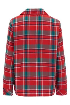 Pour Moi Cosy Check Brushed Cotton Pyjama Set - Red/Navy/Green -Cheap Clozi Vibe Store 262917 20211229085900