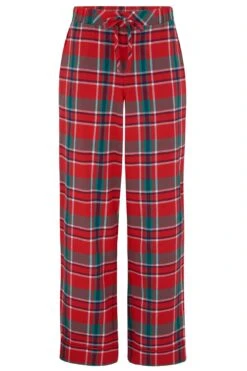 Pour Moi Cosy Check Brushed Cotton Pyjama Set - Red/Navy/Green -Cheap Clozi Vibe Store 262918 20211229085900