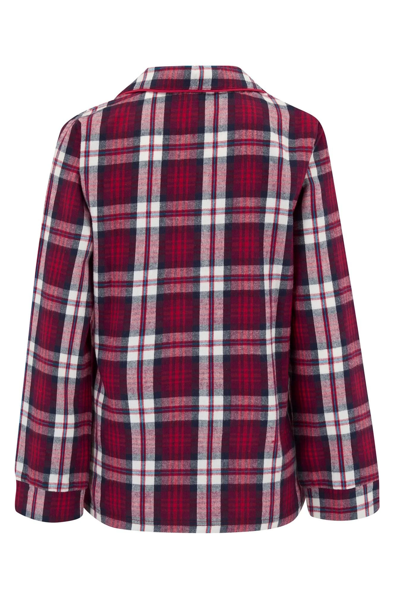 Pour Moi Cosy Check Brushed Cotton Pyjama Set - Navy/Red/White 6 Pour Moi Cosy Check Brushed Cotton Pyjama Set - Navy/Red/White - Image 6