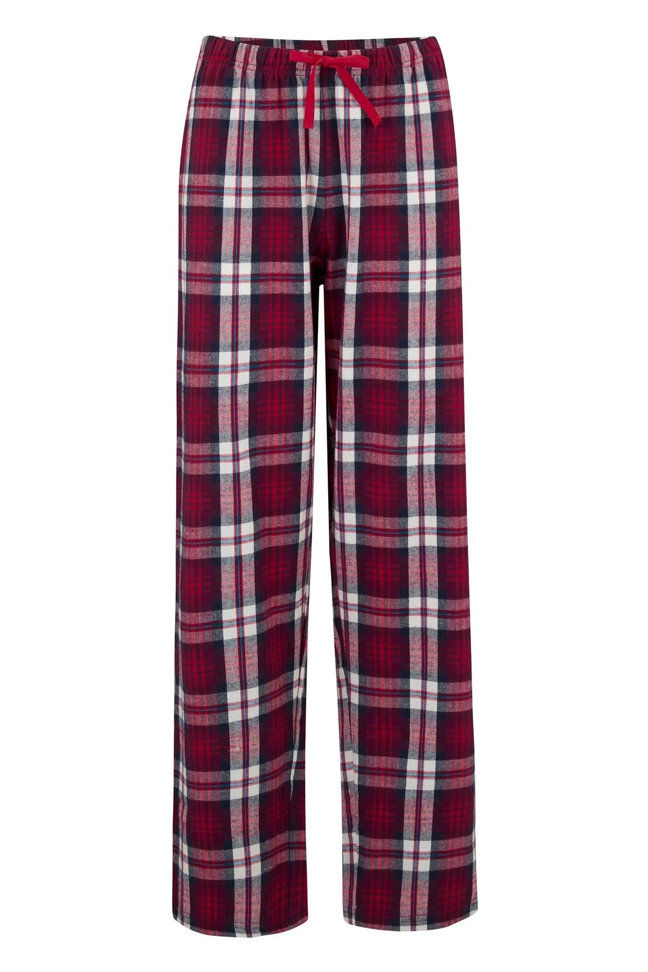Pour Moi Cosy Check Brushed Cotton Pyjama Set - Navy/Red/White 7 Pour Moi Cosy Check Brushed Cotton Pyjama Set - Navy/Red/White - Image 7