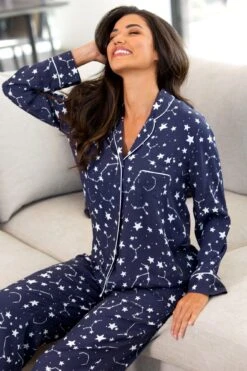 Pour Moi Luxe Woven Twill Pyjama Set - Navy/Ivory 12 Pour Moi Luxe Woven Twill Pyjama Set - Navy/Ivory -Cheap Clozi Vibe Store 264027 20211229095800