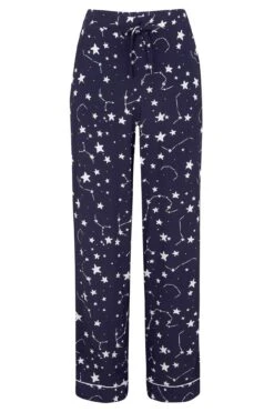 Pour Moi Luxe Woven Twill Trouser - Navy/Ivory -Cheap Clozi Vibe Store 264066 20211117131800