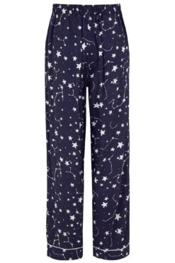 Pour Moi Luxe Woven Twill Trouser - Navy/Ivory -Cheap Clozi Vibe Store 264067 20211117131800