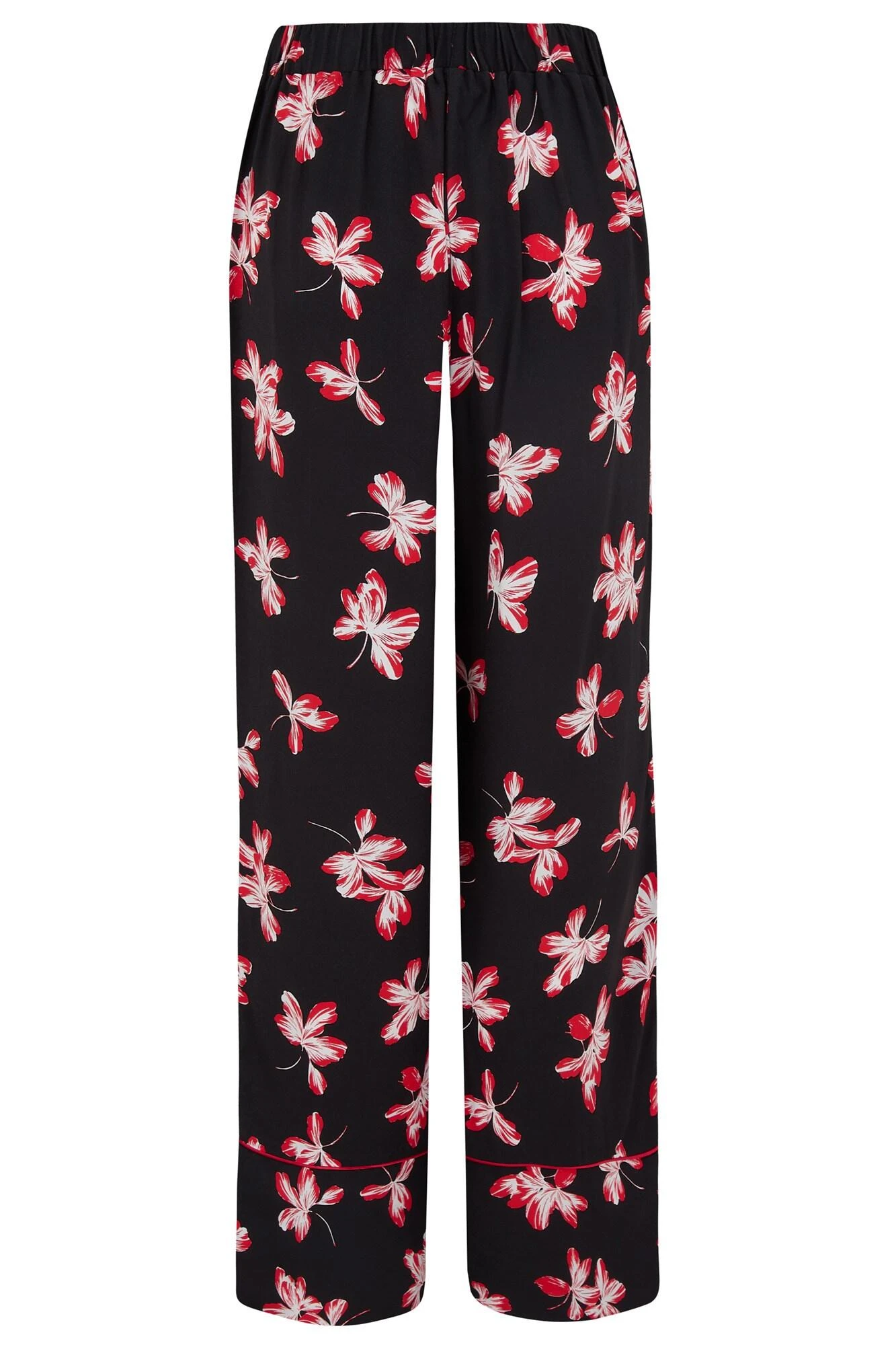 Pour Moi Luxe Woven Twill Pyjama Set - Black/Red 6 Pour Moi Luxe Woven Twill Pyjama Set - Black/Red - Image 6