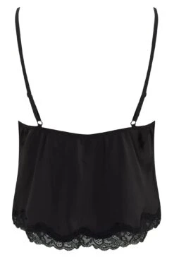 Pour Moi India Satin And Lace Cami And Short Pyjama Set - Black -Cheap Clozi Vibe Store 265030 20211005091700