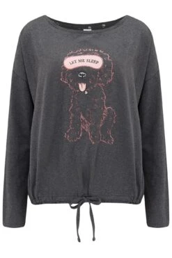 Pour Moi Jersey Cotton Cockapoo Pyjama Set - Charcoal -Cheap Clozi Vibe Store 265389 20230215103800