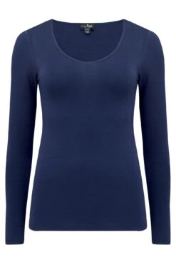 Pour Moi Second Skin Thermal Long Sleeve Top - Navy -Cheap Clozi Vibe Store 265576 20211014122100