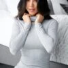 Pour Moi Second Skin Thermal Roll Neck Top - Grey