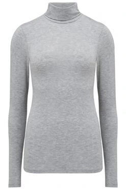 Pour Moi Second Skin Thermal Roll Neck Top - Grey -Cheap Clozi Vibe Store 265625 20211014124100